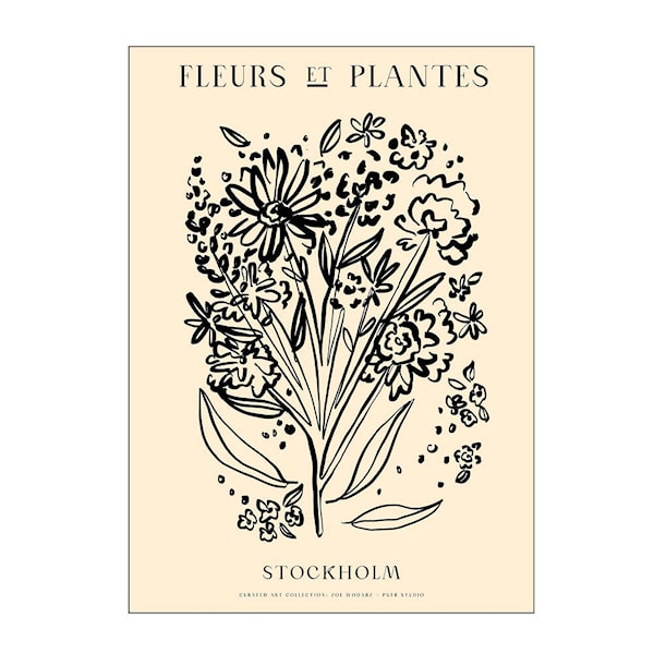 PSTR Studio poster 30x40 cm zoe fleurs et plantes bouquet stockholm