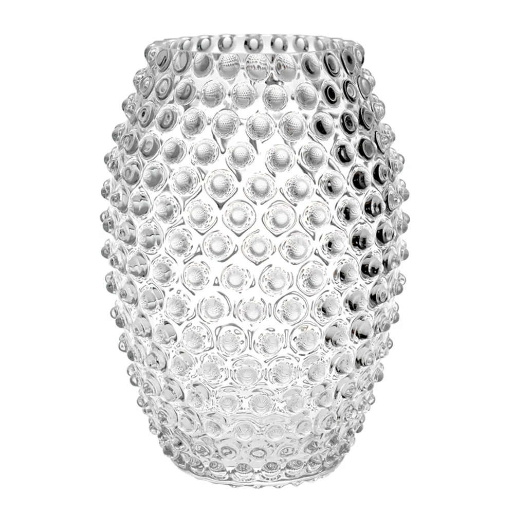 Hobnail egg vase 18 cm crystal