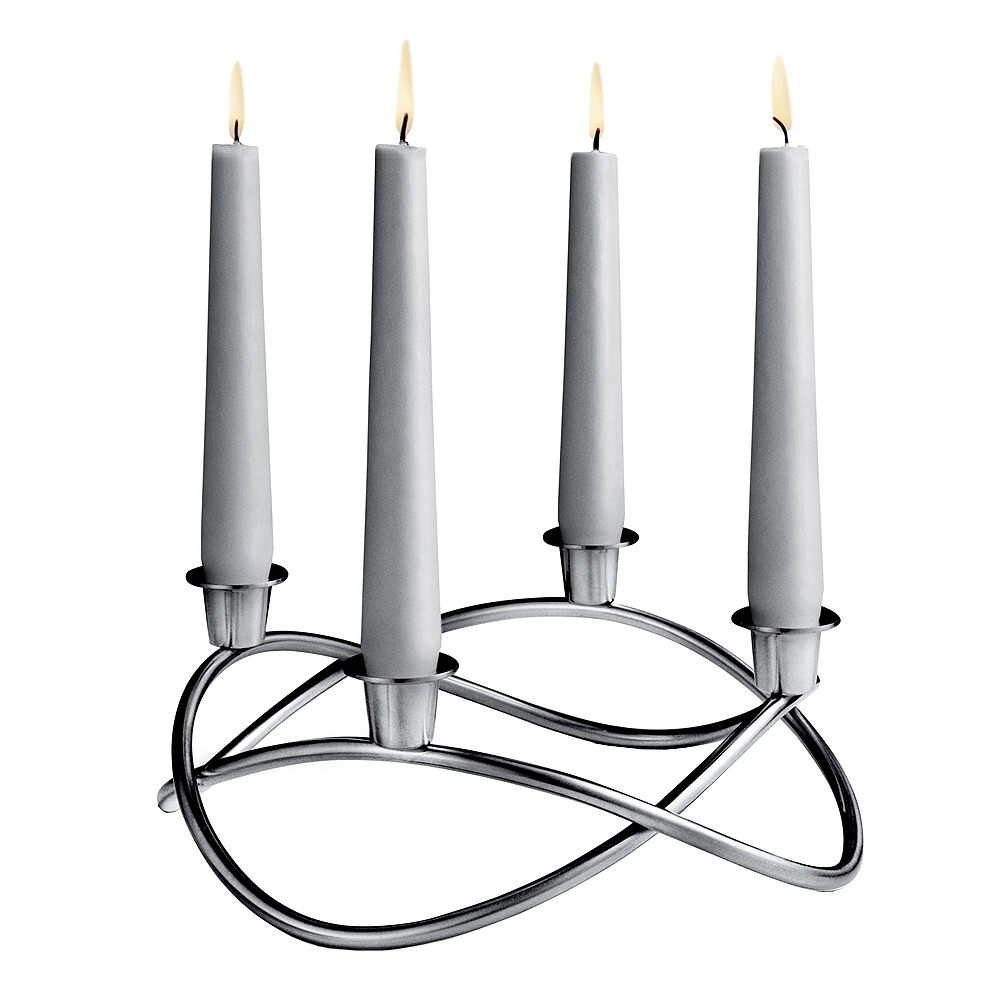 Georg Jensen - Season Ljusstake 4-armad 26 cm Rostfri matt