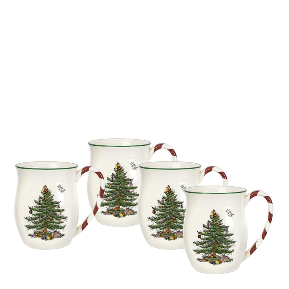 Spode – Christmas Tree Mugg Peppermint 40 cl 4-pack