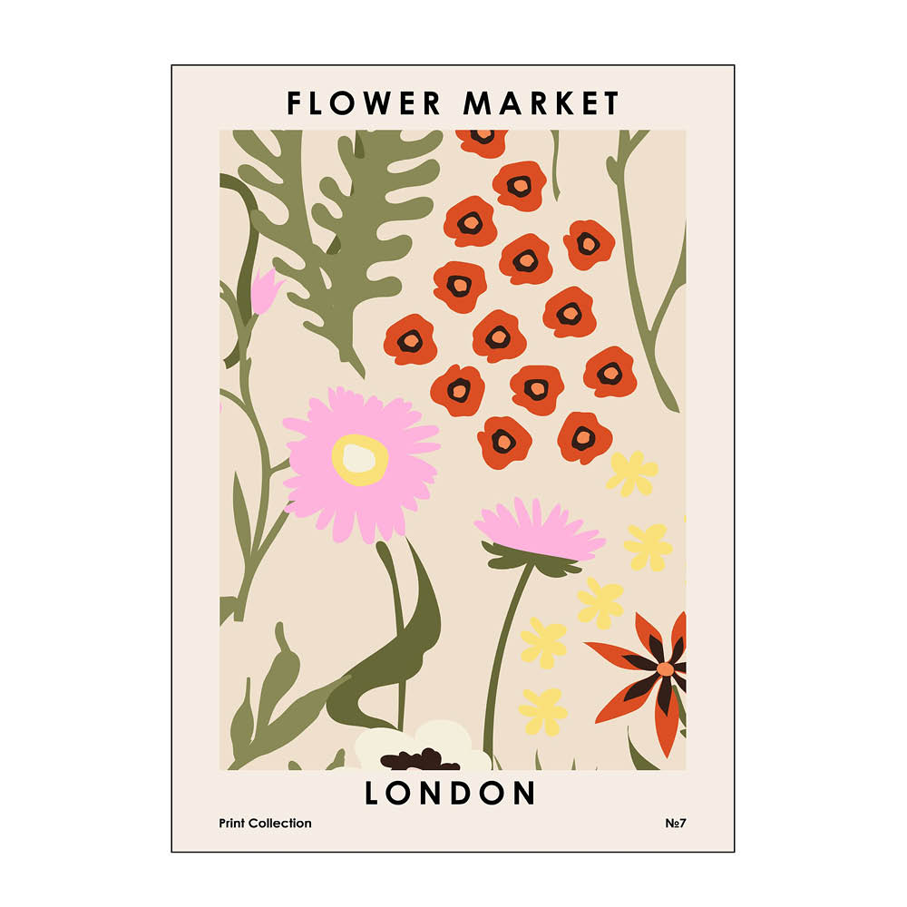 Läs mer om Poster & Frame - NKTN poster 50x70 cm flower market london