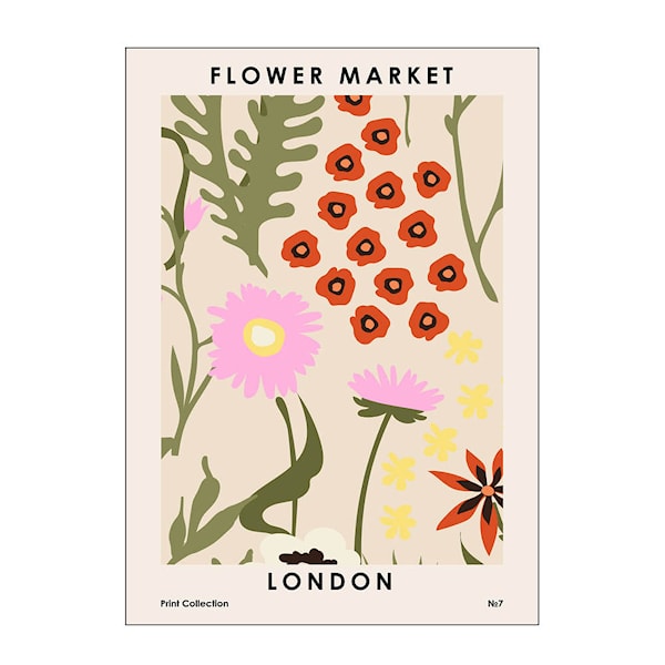 NKTN poster 50x70 cm flower market london