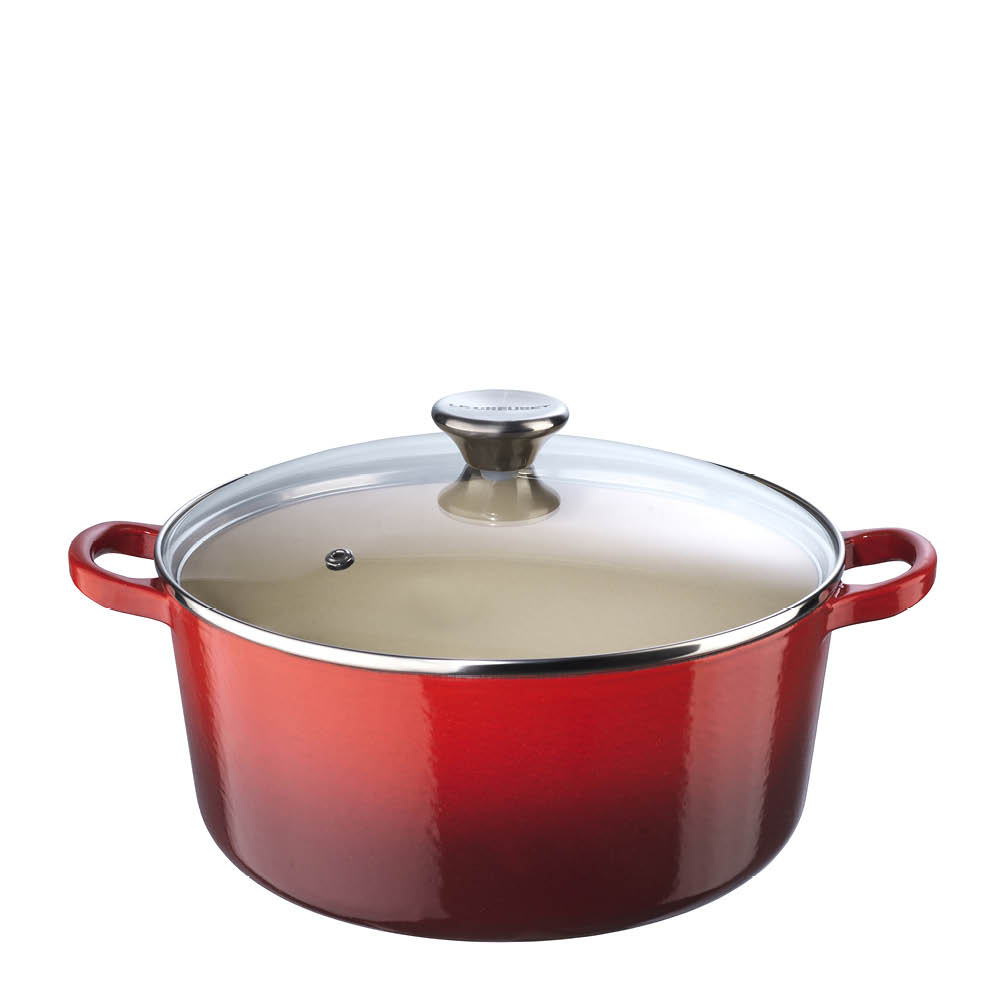 Le Creuset – Classic Gjutjärnsgryta Rund Glaslock 4,2 L Cerise