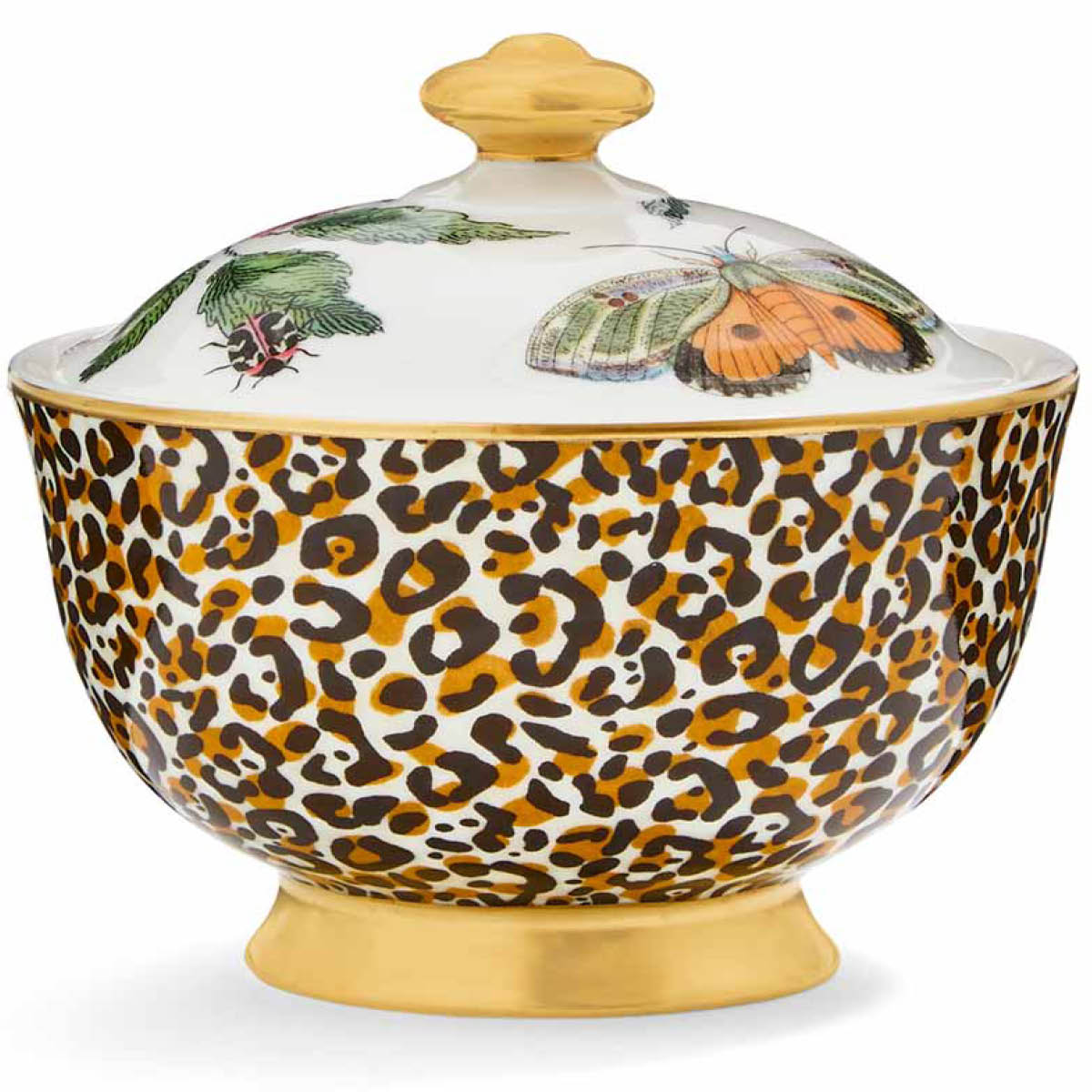 Spode – Creatures of Curiosity Sockerskål med lock 20 cl Leopard