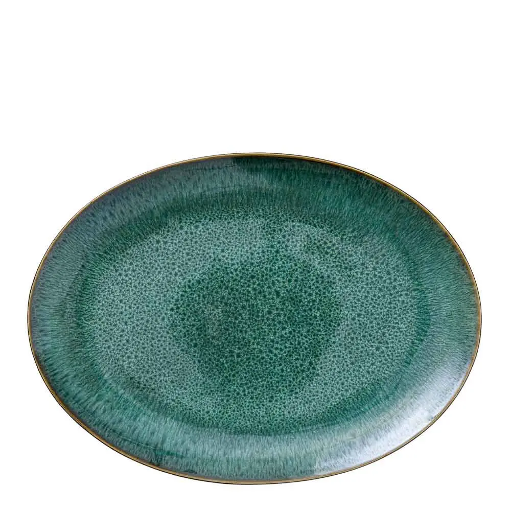 Fat ovalt 45x34 cm mørkegrønn