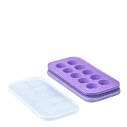 Souper Cubes Matoppbevaring og lokk i silikon cookie tray 10x25 ml 2 stk lilla