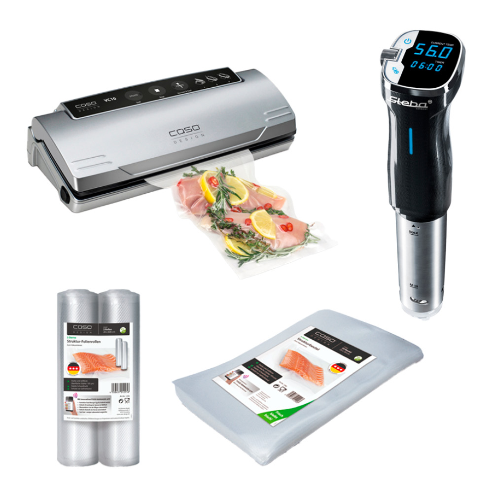 Läs mer om Steba - SousVide set med vakuummaskin & tillbehör silver