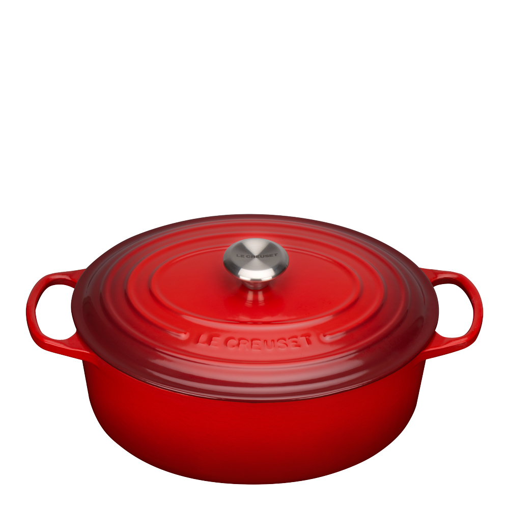 Le Creuset – Signature Gjutjärnsgryta oval 31 cm 6,3 L Cerise