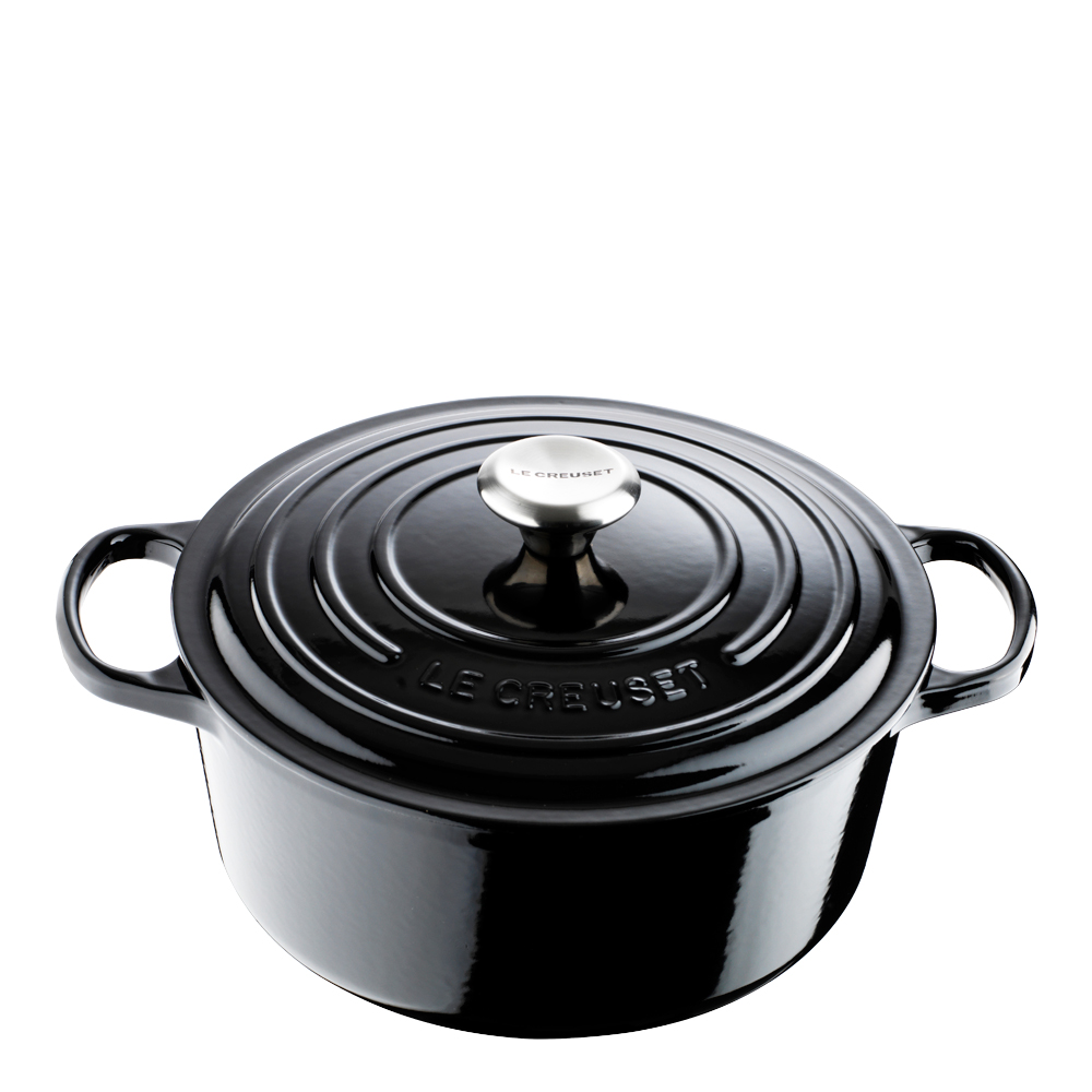 Le Creuset – Signature Gjutjärnsgryta rund 26 cm 5,3 L black blank