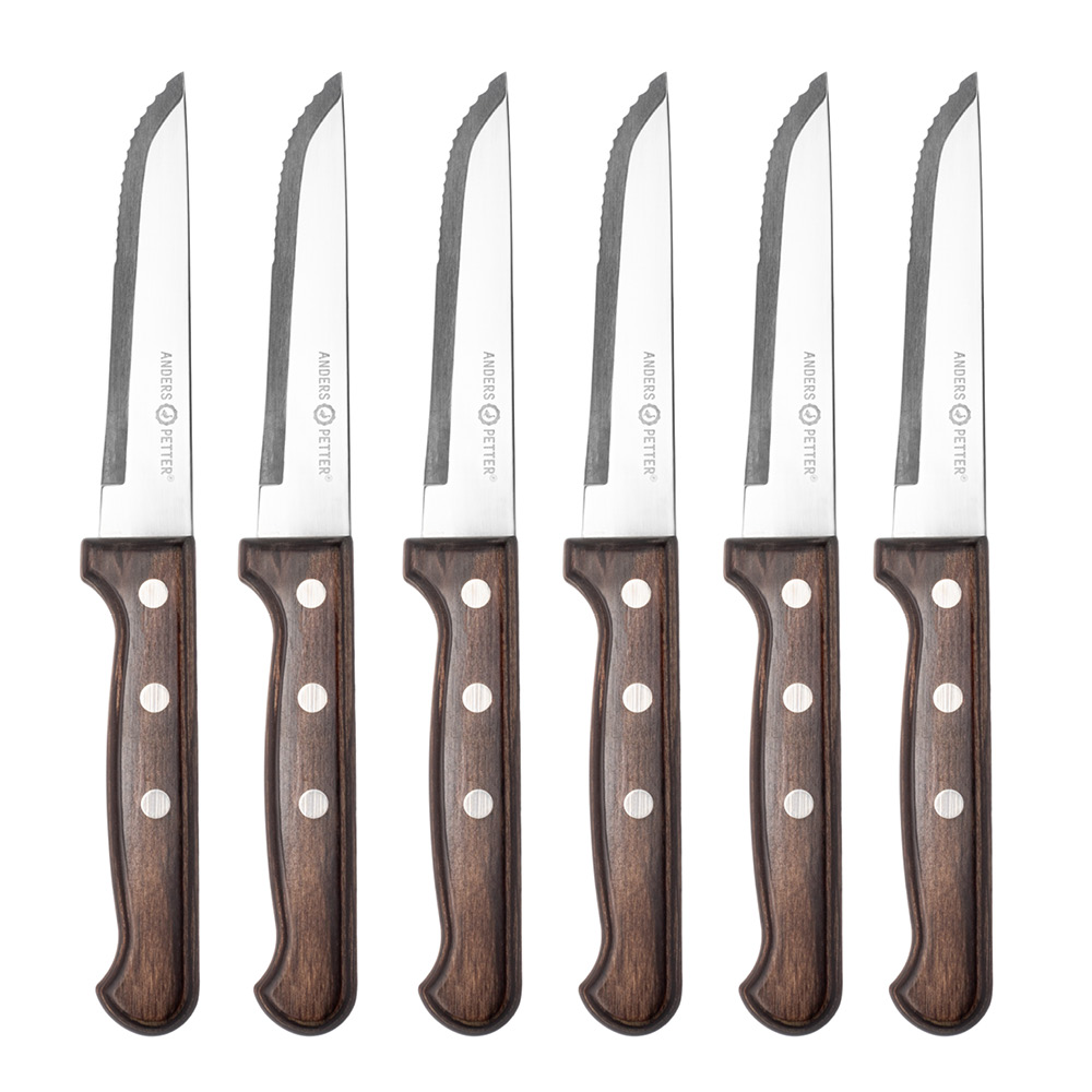 Anders Petter – Classic grillkniv 6-pack natur/blank