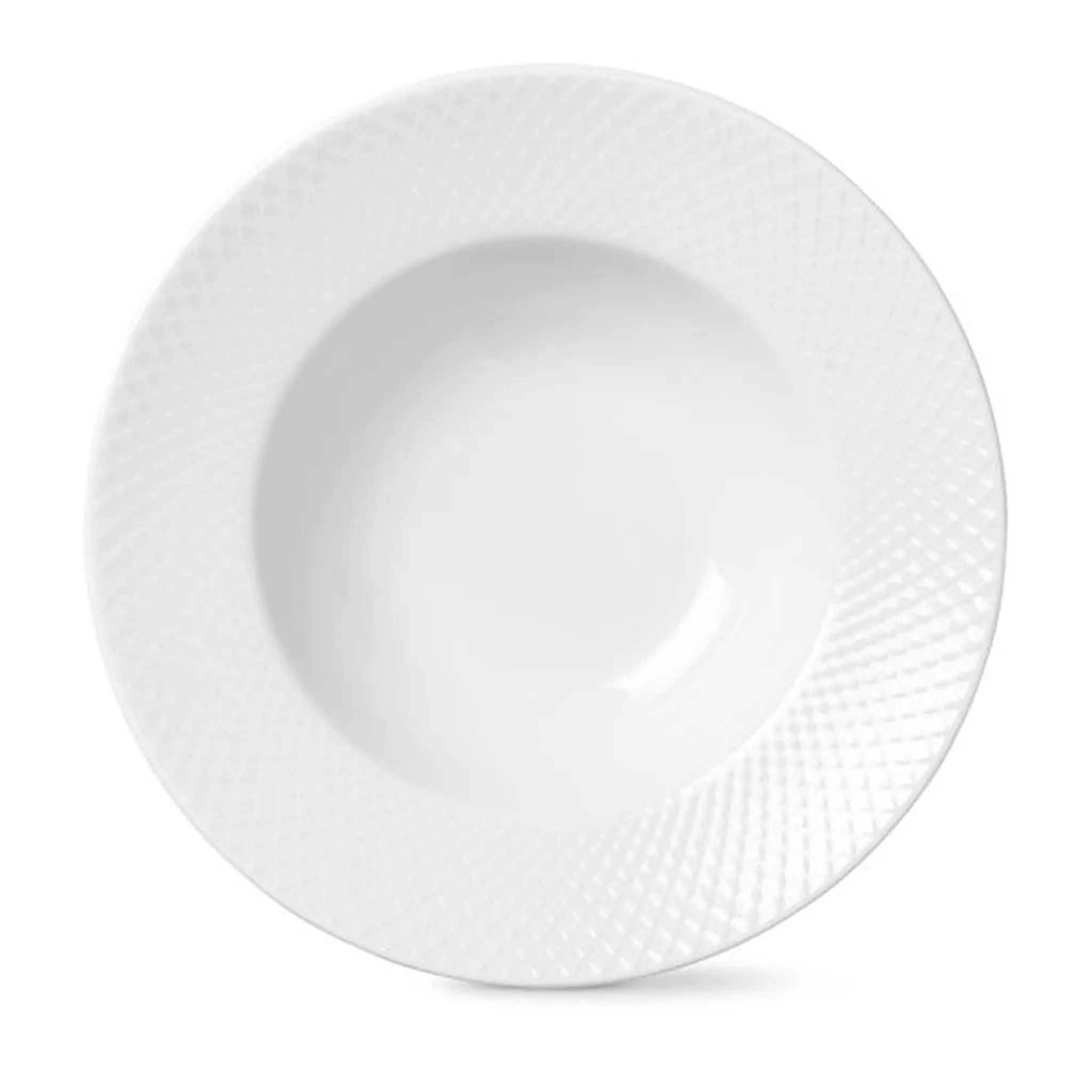 Lyngby Porcelæn Rhombe Syvä lautanen 24,5 cm Valkoinen