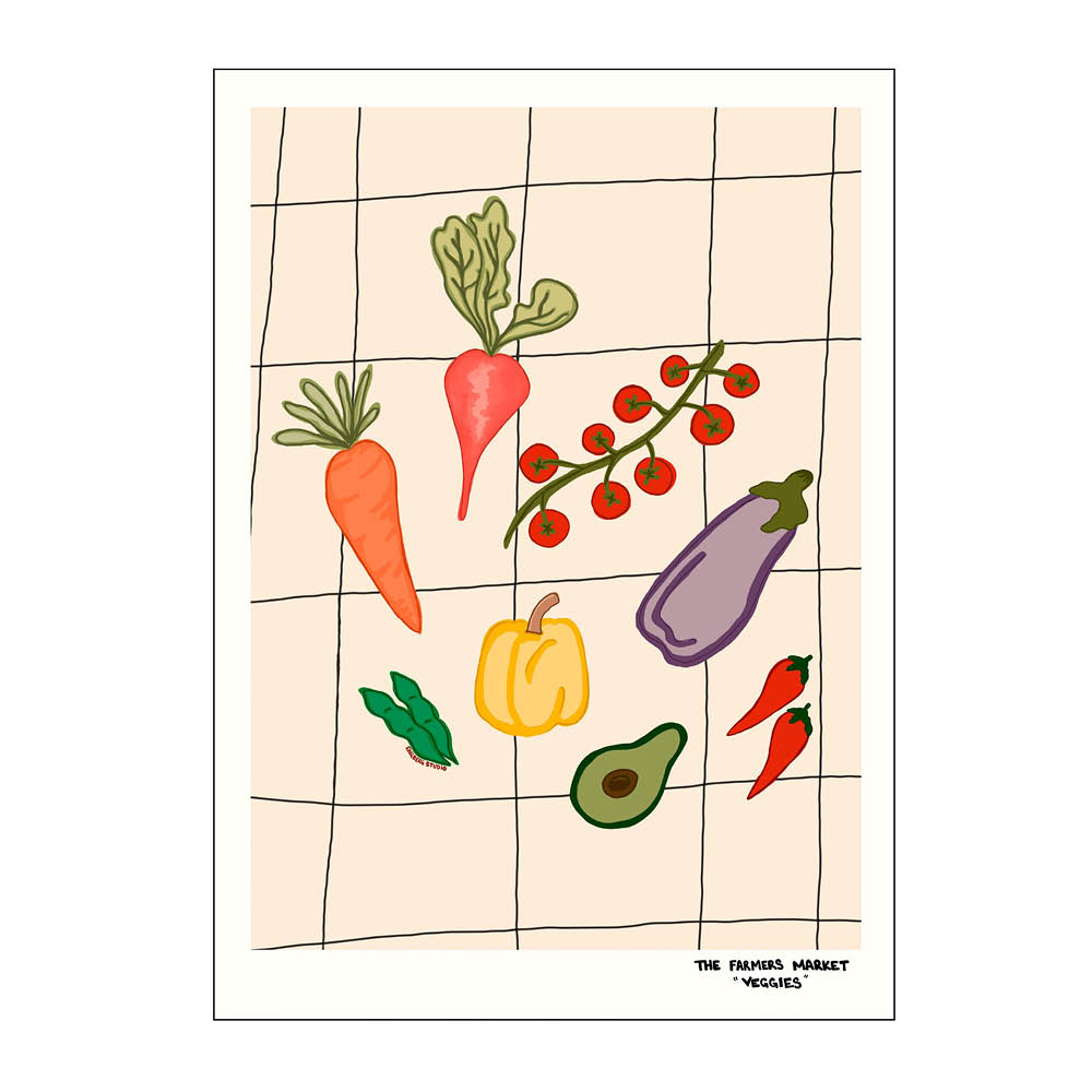 Läs mer om Poster & Frame - Engberg Studio poster 30x40 cm farmers market veggies