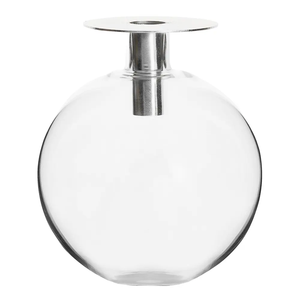 Top vase/lysestake 18 cm sølv