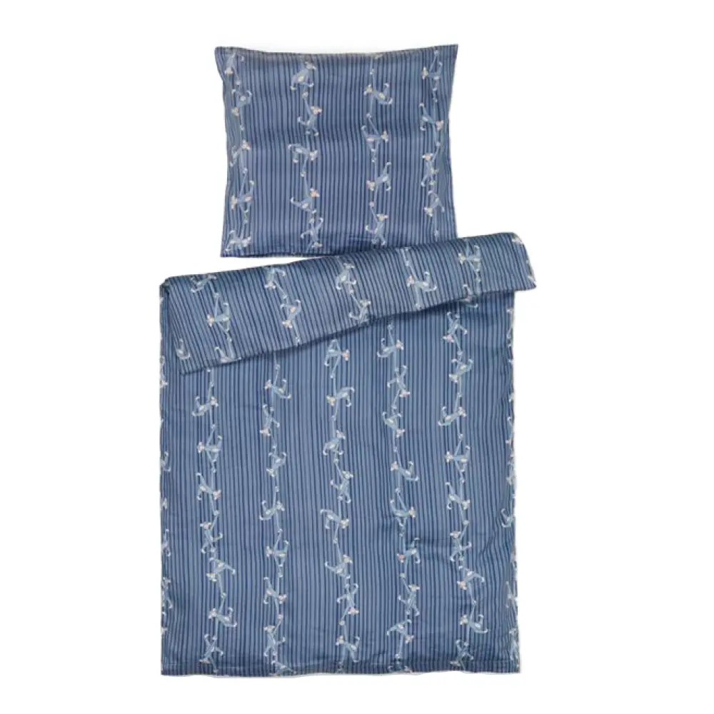 Apekatt  sengetøy 70x100 cm babyblå