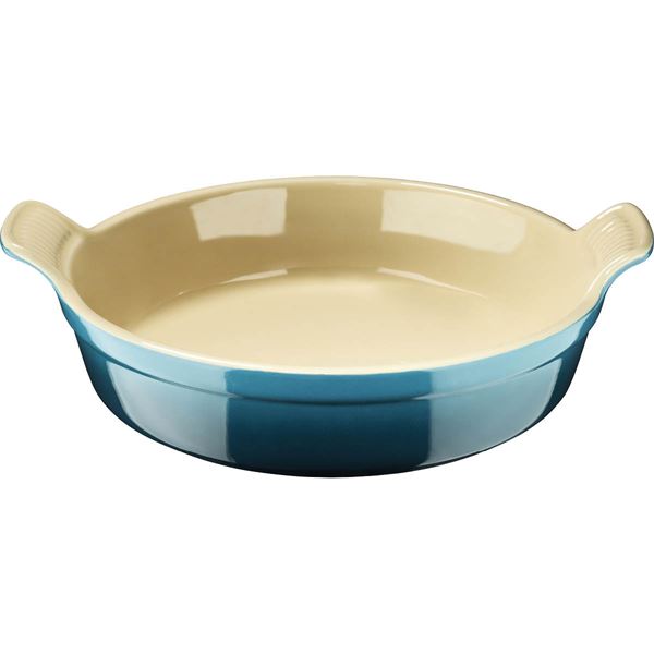 Le Creuset - Heritage Ugnsform rund 24 cm Deep teal