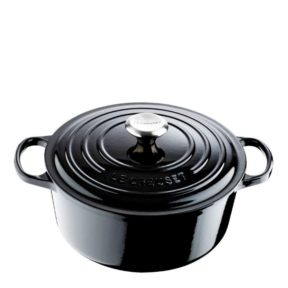 Le Creuset – Signature Gjutjärnsgryta rund 28 cm 6,7 L black blank