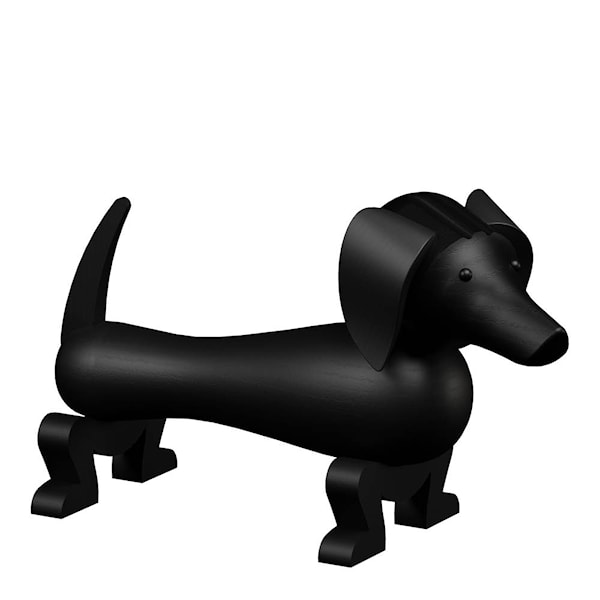 Hund Medium 20 cm Mörkbetsad Ek