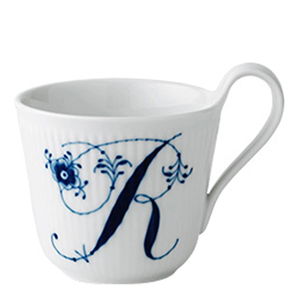 Blue Fluted Pl Alphabet Mugg 33 cl R