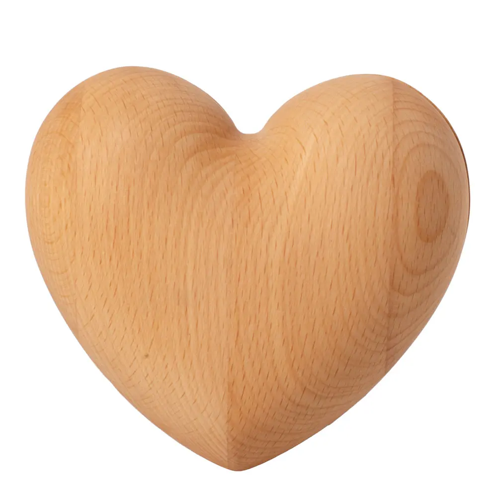 The Heart Bowl figur 6,5 cm bøk
