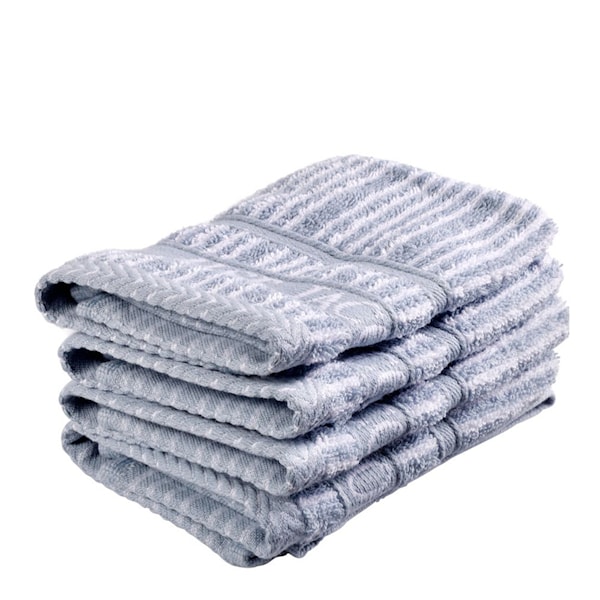 Bath Collection tvättlapp 30x30 cm 4-pack powder blue stripes