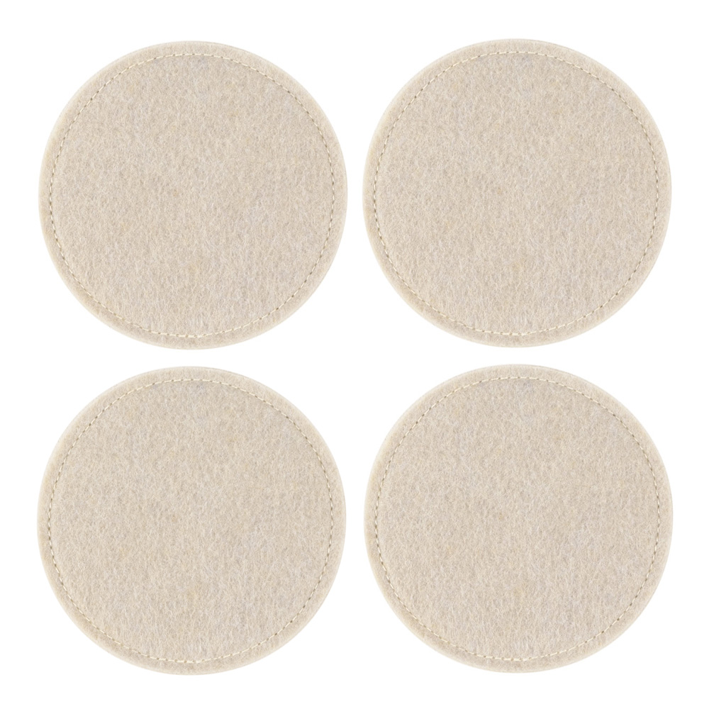 ZicZac - Nuno Glasunderlägg 10 cm 4-pack Beige