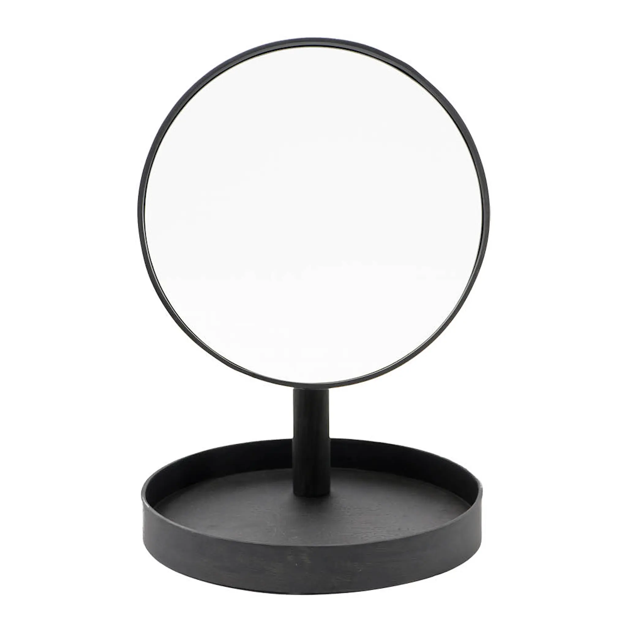 Wireworks Magnify Mirror Bordsspegel med bricka 25 cm Mörk Ek
