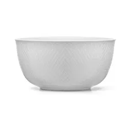 Lyngby Porcelæn Rhombe serveringsskål 17,5 cm hvit