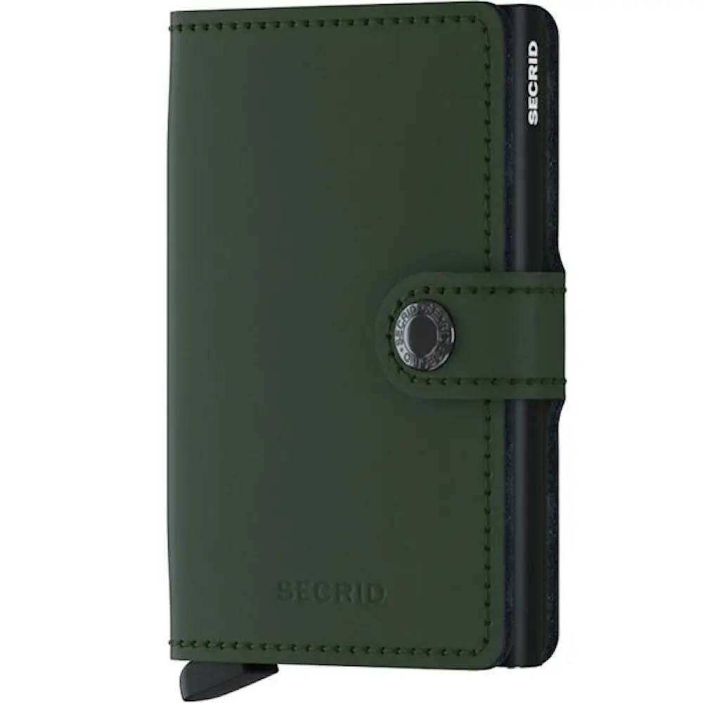Miniwallet lommebok m/kortholder grønn/svart