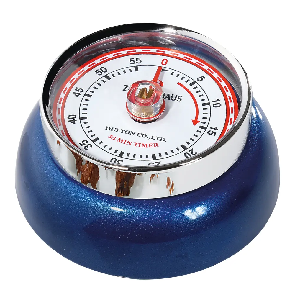 Retro Collection timer med magnet blå metallic