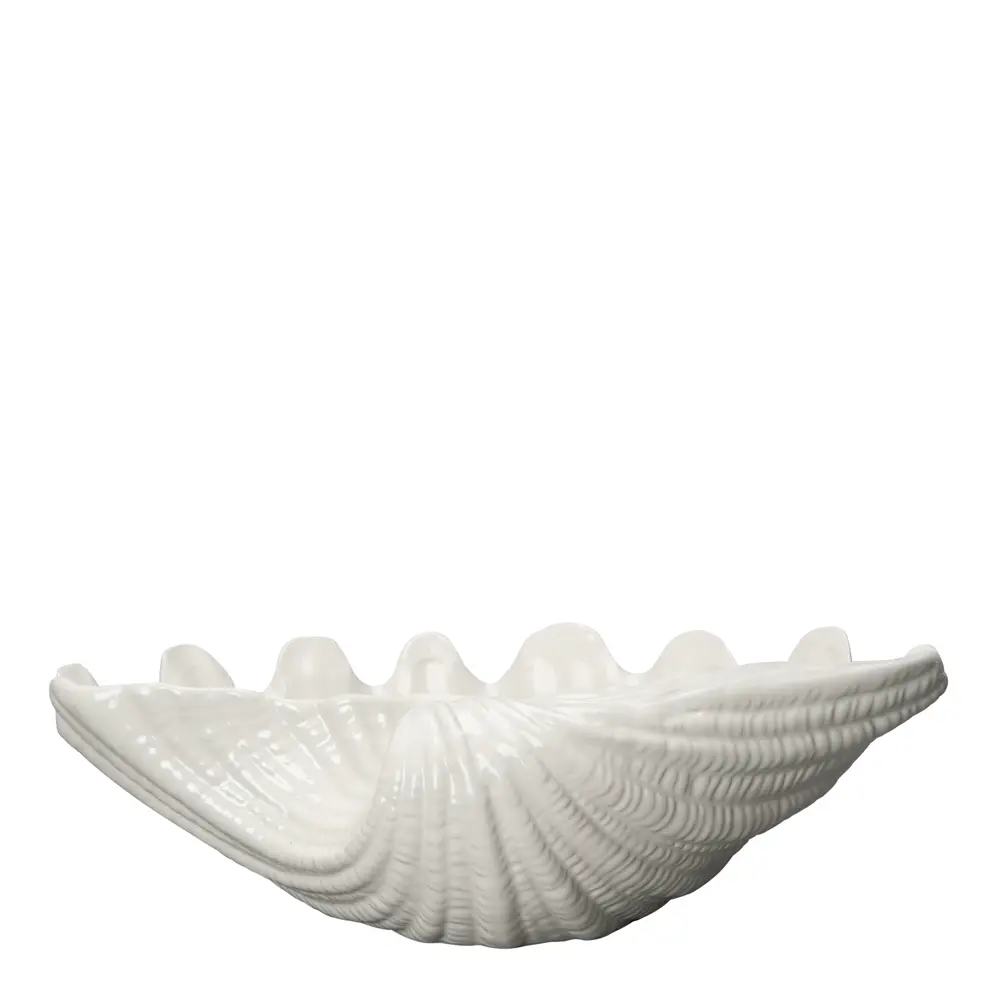 Shell skål 34x33 cm hvit