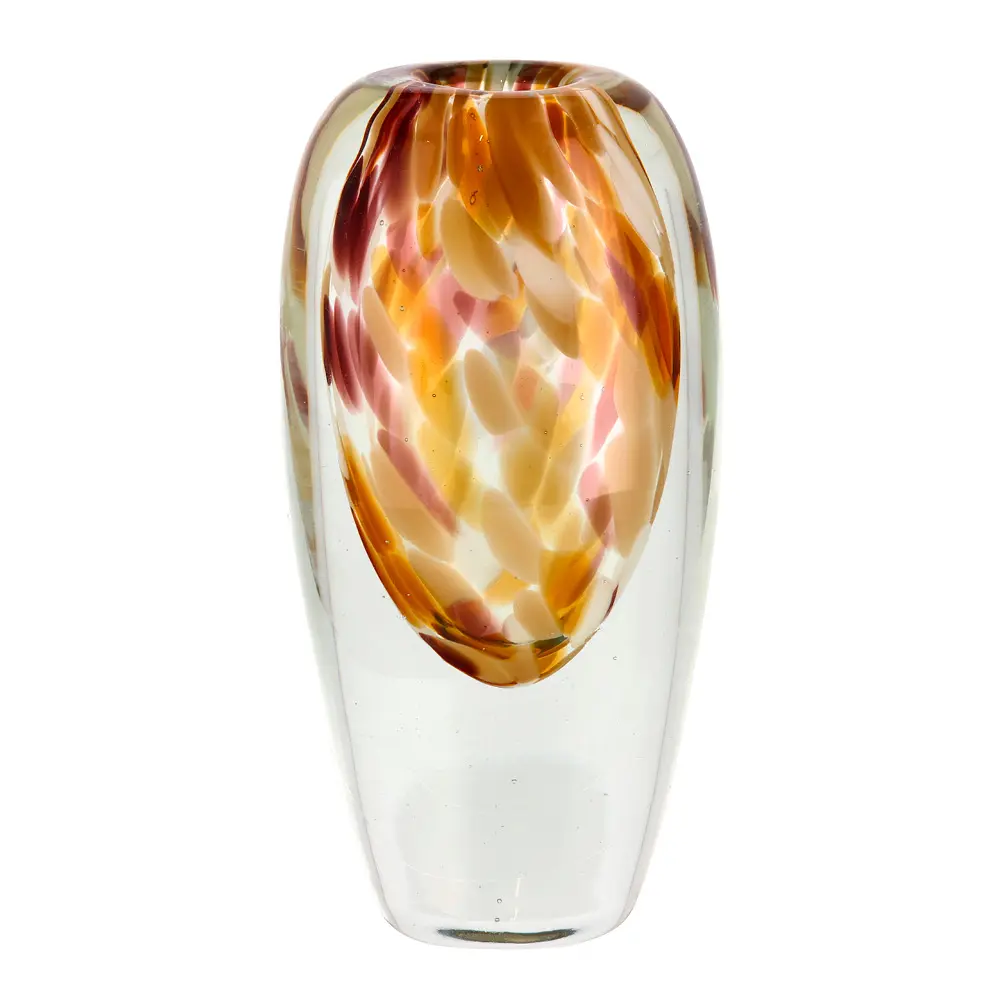 Otea vase 10x21 cm rosa/lysegul/brun