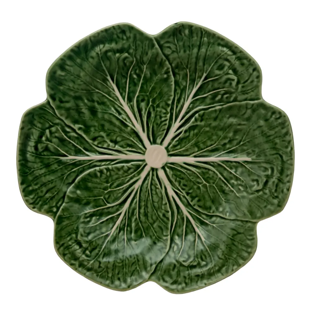 Cabbage tallerken kålblad 26,5 cm grønn