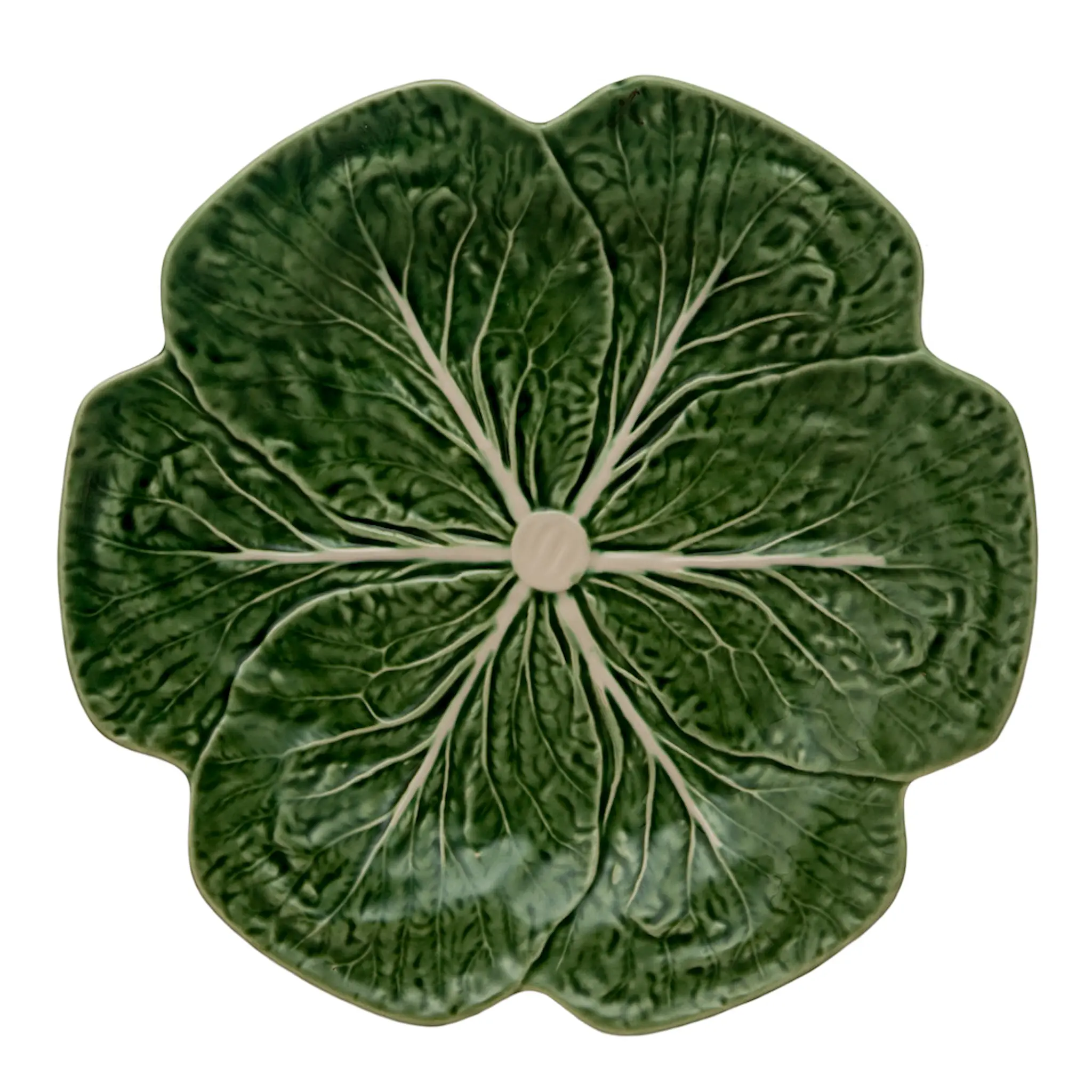 Bordallo Pinheiro Cabbage tallerken kålblad 26,5 cm grønn
