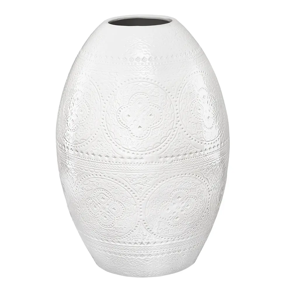 Orient vase 37 cm hvit