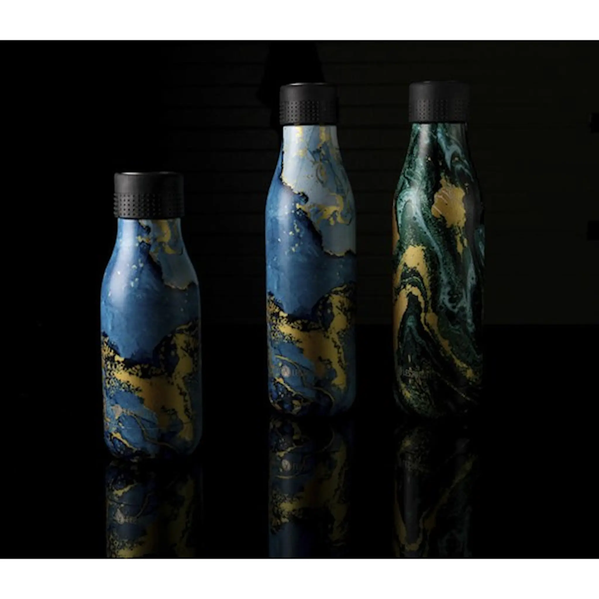 Les Artistes Bottle Up Design Termoflaska 0,28L Blå Marmor