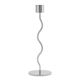 Cooee Curved Ljusstake 23 cm Silver