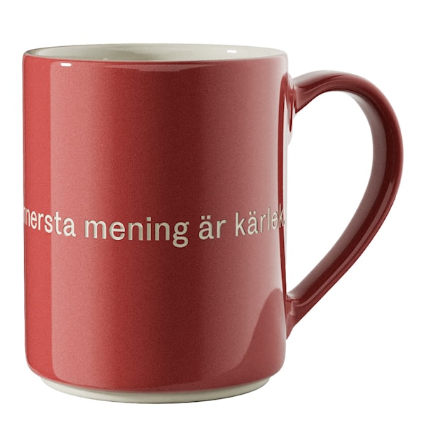 Astrid Lindgren Mugg Ja, jag tror att livets innersta… Röd