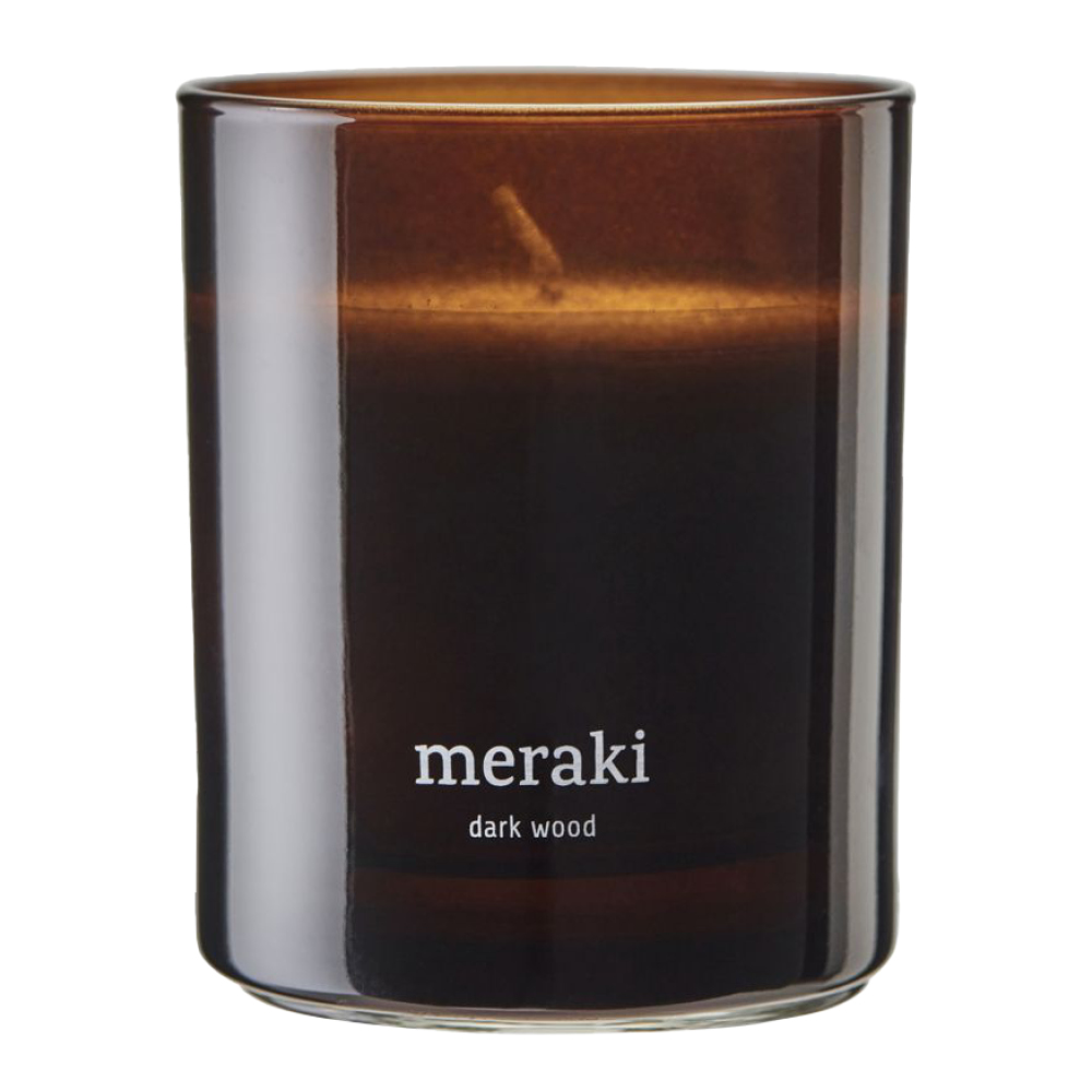 Meraki - Doftljus dark wood 9,5x8 cm brun