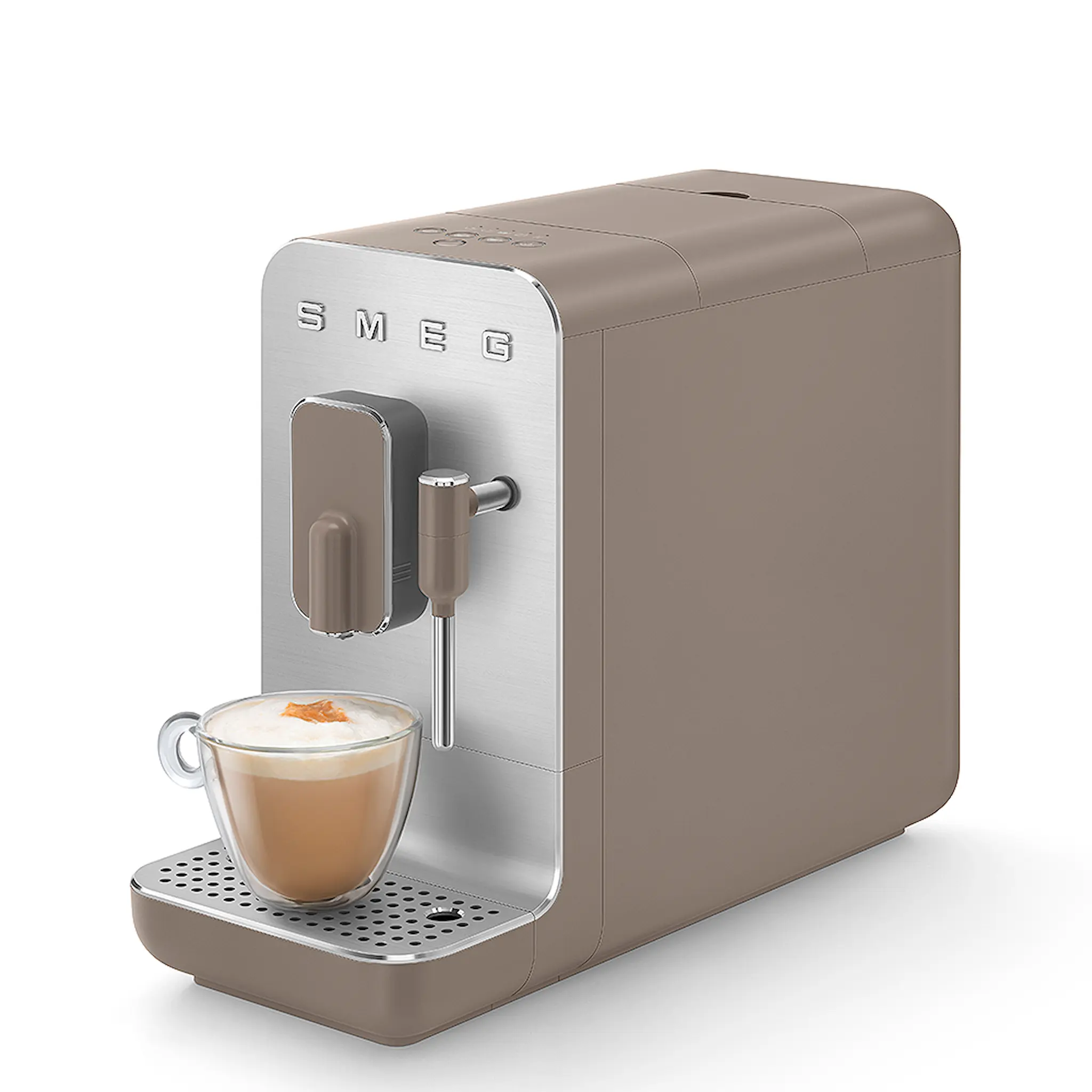SMEG Smeg Helautomatisk Kaffemaskin med mjölkskummare Taupe