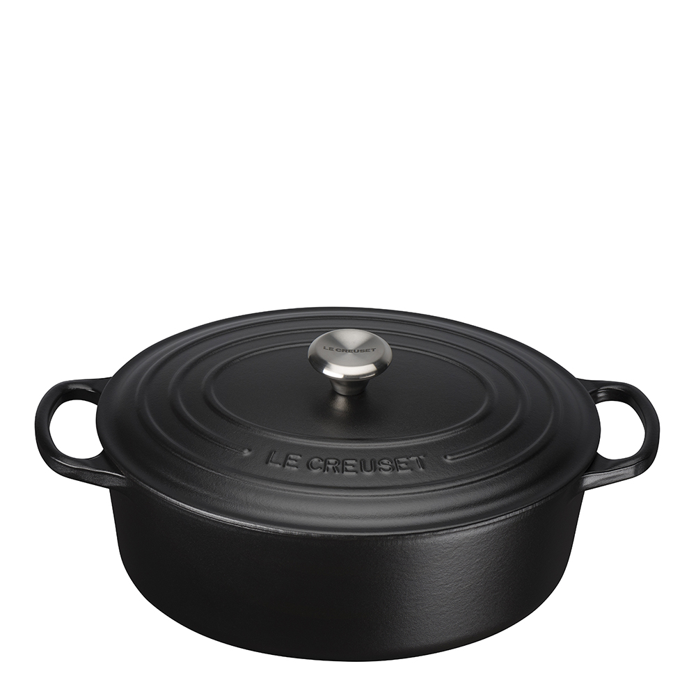 Le Creuset – Signature Gjutjärnsgryta oval 27 cm 4,1 L matte black