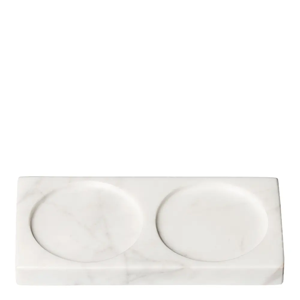 Tabletopper brikke for kverner 15 cm hvit marmor