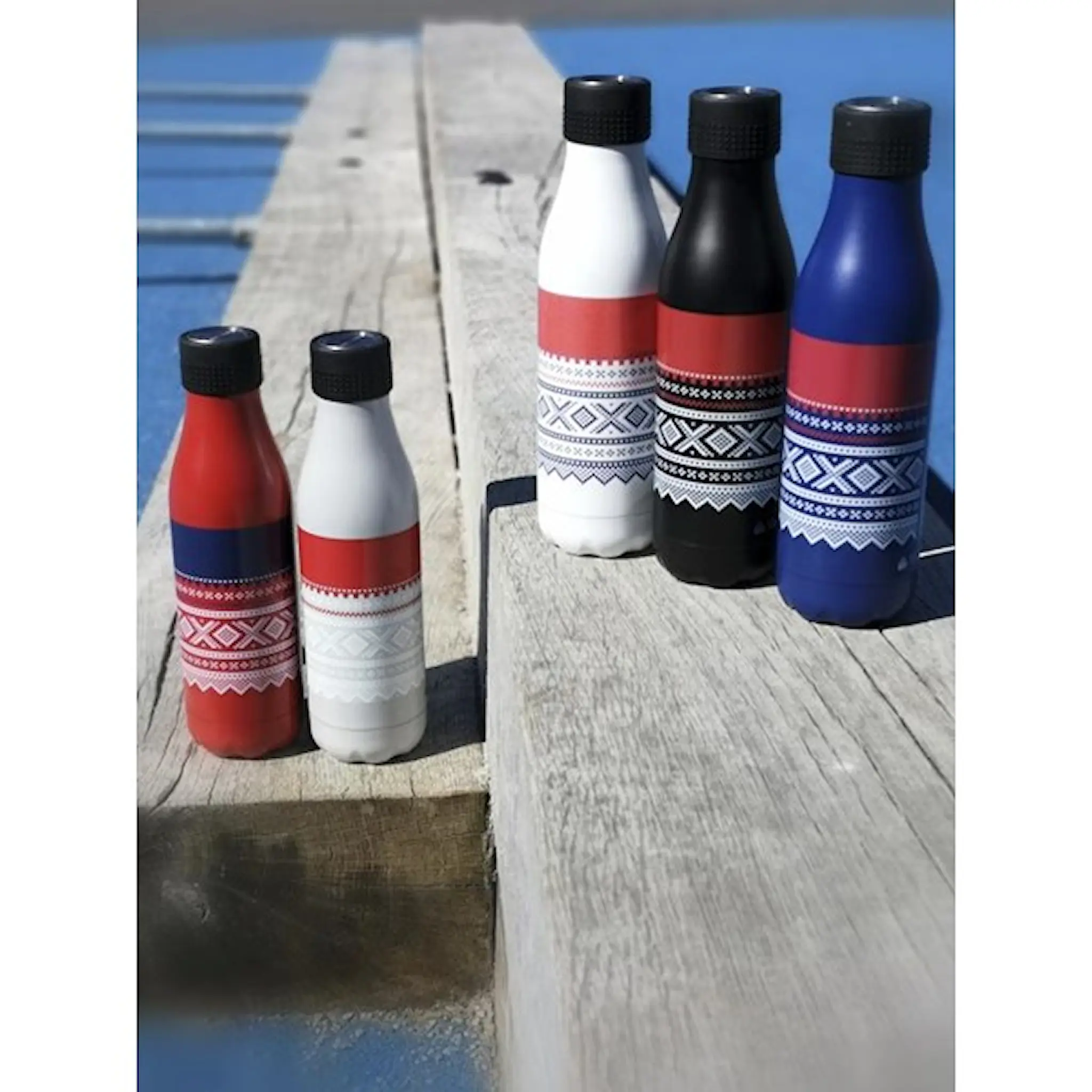Les Artistes Bottle Up Design Termospullo 0,5L Punainen/Sininen