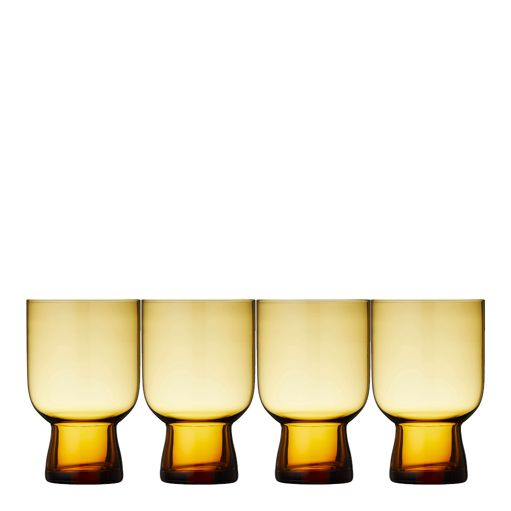 Lyngby Glas - Sorrento vattenglas 30 cl 4-pack amber