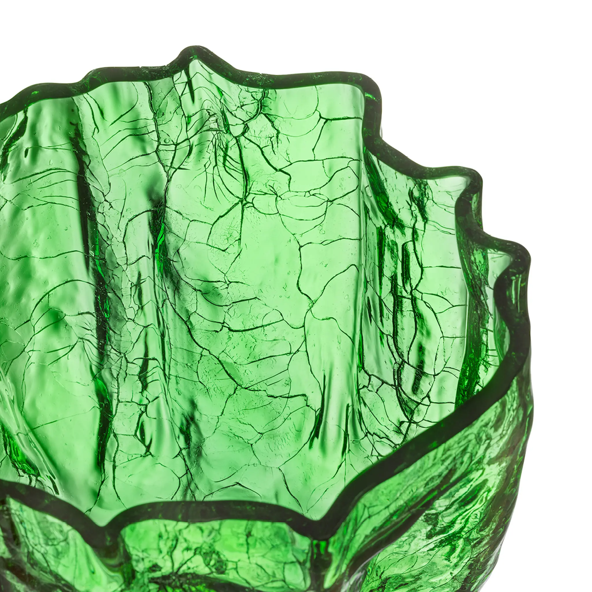 Kosta Boda Crackle vase 17,5 cm grønn