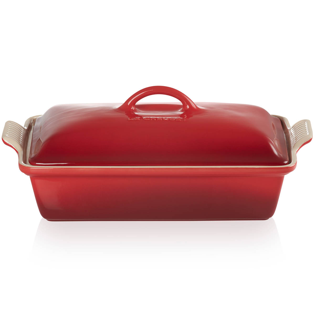 Le Creuset - Heritage rektagulär fat m/lock cerise