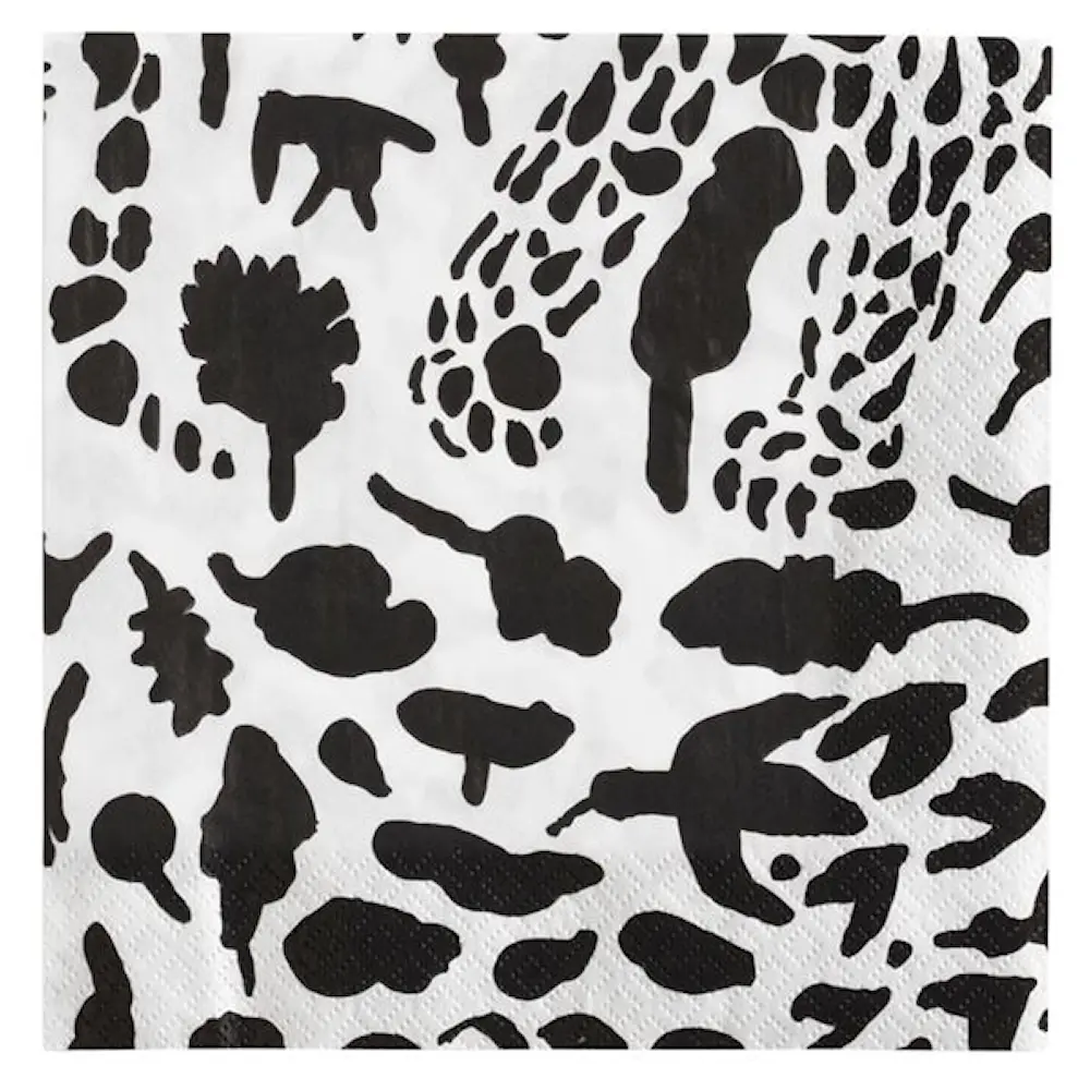 Oiva Toikka Collection serviett 33x33 cm cheetah svart