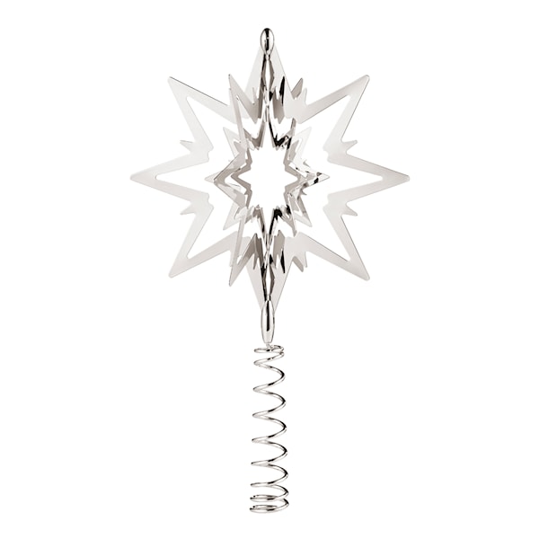 Top Star toppstjärna liten 17 cm silver