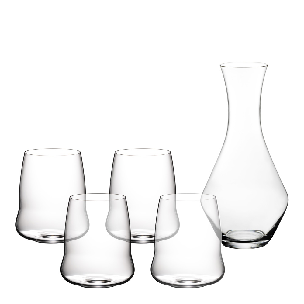 Riedel – Stemless Wings Vinglas Cabernet Sauvignon 4-pack+Karaff