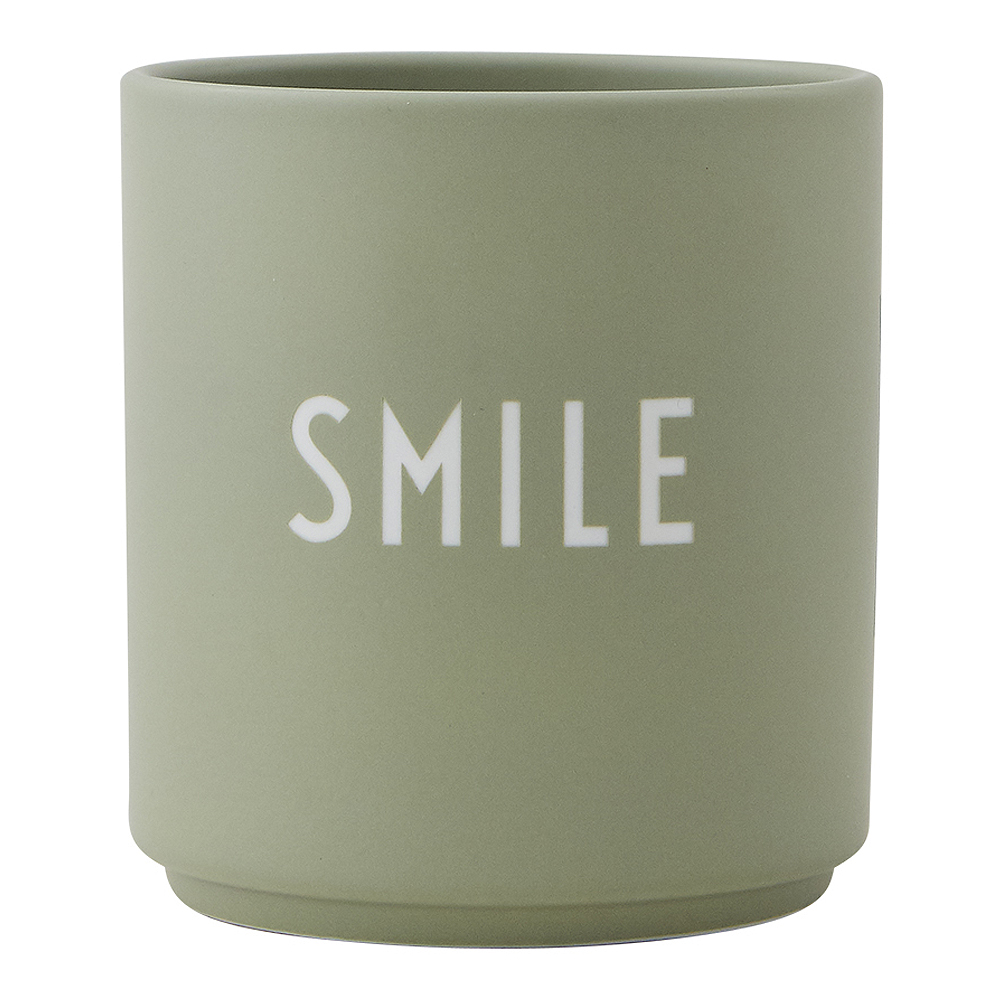 Design Letters – Favourite Mugg Smile 25 cl Grön