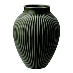 Knabstrup Keramik Ripple Maljakko 27 cm Tummanvihreä